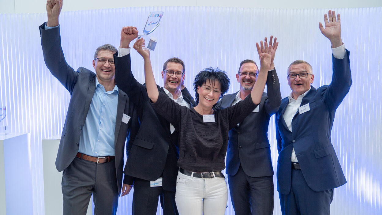 Celebrating third place at the Freudenberg "We all take care" Award 2018
